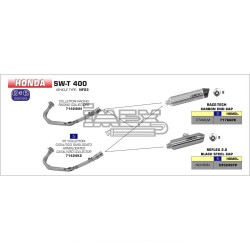 Ligne Complète ARROW Race Tech Adapt.Honda SW-T 400 2009-2016