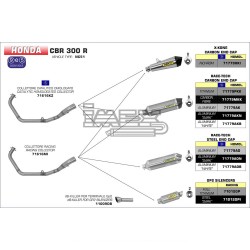 Ligne Complète ARROW X-Kone Adapt.Honda CBR 300 2014-...