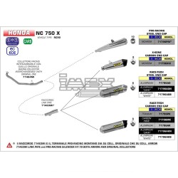 Ligne Complète ARROW X-Kone Adapt.Honda INTEGRA 750 2014-... / NC750 S / X 2014-…