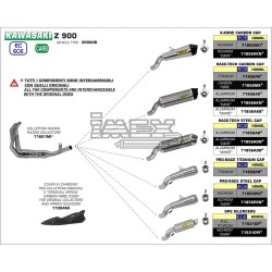 Silencieux ARROW Pro Race Adapt.Kawasaki Z 900 2017-...