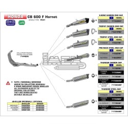 Silencieux ARROW X-Kone Adapt.Honda CB 600 HORNET 2007-2014/CBR 600 F 2011-2013