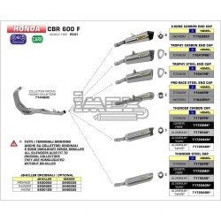 Silencieux ARROW X-Kone Adapt.Honda CB 600 HORNET 2007-2014/CBR 600 F 2011-2013