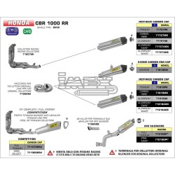 Silencieux ARROW X-Kone Adapt.Honda CBR 1000 RR 2014-2016