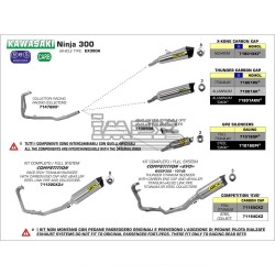 Silencieux ARROW X-Kone Adapt.Kawasaki NINJA 300 R 2013-…/Z 300 2015-…